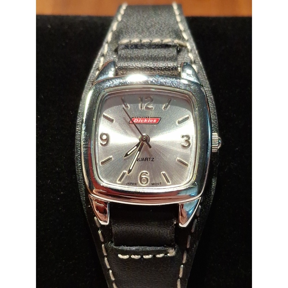 Dickies Ladies Watch. Black Leather Strap. New Battery.